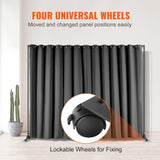 VEVOR Room, 8 ft x 10 ft Portable Panel Room with Wheels Curtain V952-BLP196120INCHM4BSV0