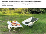 ONEFOREST Ultralight 4-Piece Camping Set, Modao New Green with Storage Bag, Aluminum Table Frame & 2 V1221-XM-LB4969-ZS135