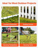 VEVOR 254 mm 12 Pack Rebar Stakes Heavy Duty U Shape Galvanized Ground Anchors V952-LWDDUX102INC9VPD6001V0