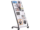 Brochure Display Rack, 6-Tier Magazine Literature Display Stand, Floor Standing Magazine Rack V952-WJZS20LDSJSD639P7V0