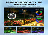 Solar-Powered Decorative Garden Light with RGB Color Modes and Warm White Option, Weatherproof V1341-ZY-J237FE5G-3PCS-RGBLIGHTWARMWHITELIGHT