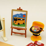 2 Sets Miniature Classroom Desk Toys for Kids, Educational Furniture Accessories for Play, Learning V1192-AZ-W-22427