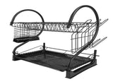 Dish Drying Rack 2 Tier Iron Space Saving Large Capacity Dish Dryer Storage Rack Organizer for V1294-YM0901-3118240239611