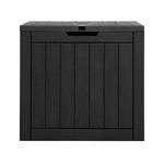 Gardeon Outdoor Storage Box 118L Container Lockable Indoor Garden Toy Tool Shed Black OSB-C-118L-BK