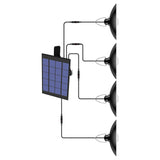 Solar Powered Pendants Light with Adjustable Panel Auto ON/OFF Lighting Sensor IP65 Water-resistant V1294-YM0901-L4166WW-4
