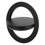 Elegant Black Stainless Steel 430 Embedded Trash Can Lid, Space-Saving Kitchen Garbage Bin Cover V1370-AZ4-08936