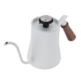 650ml Hanging Ear Hand Coffee Pot Stainless Steel Drip Type Coffeeware Tool with ThermometerWhite V1294-YM0901-3118210062312