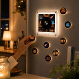 Magnetic Fridge Vinyl Music Box Decor, Rotating Mini Magnetic Fridge Music Player with NFC Discs, V1192-AZ-W-34212