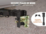 Adjustable Trailer Hitch, 15cm Drop & 11.43cm Rise Hitch Ball Mount with 6.35cm Receiver, Solid V952-SQTQJTCB25221G4VYV0