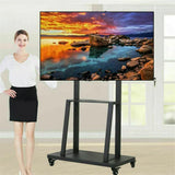 32" -100" Heavy Duty Floor TV Stand TV Cart Trolley Height Adjustable Mount Bracket V767-U-990A