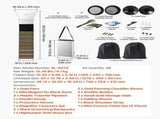Highbanker Gold Panning Kit, 1270 mm 3-in-1 Folding High Banker Gold Sluice Box, 26 PCS Portable V952-TJC50YC9YCLH2E0IP001V0