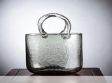 Glass Vase Transparent Hand Basket Living Room Flower Arrangement Creative Bag Fish Tank V1294-YM0512-221122LD04-3