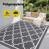 Gardeon Outdoor Rugs 152x244cm Large Carpet Reversible Area Mat PP Dual-Sided Patio Rug Maroc OR-5X8FT-MAROC-GY