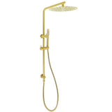 WELS Brushed Gold 2in1 Shower Large Round 12" Rain Head Handheld Silde Wall Rail Arm V1233-S4902ABGSS019CBGKSR112G