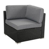Veranda Fancy Grande Sofa Set V264-OTF-524S-BLK-AU-7PC