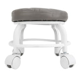 Low Roller Seat PU Leather Low Stool Mute Wheel Swivel Low Height Round Roller Chair for Home Office V1294-YM0901-3116240026812