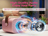 Alpha Mini Portable Karaoke Machine for Adults Kids with 2 Wireless Microphones KAM-6W-PK