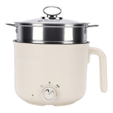 Electric Hot Pot with Steaming Basket Portable Multifunctional Cooking Pot for Ramen Noodles Pasta V1294-YM0901-3113260011511
