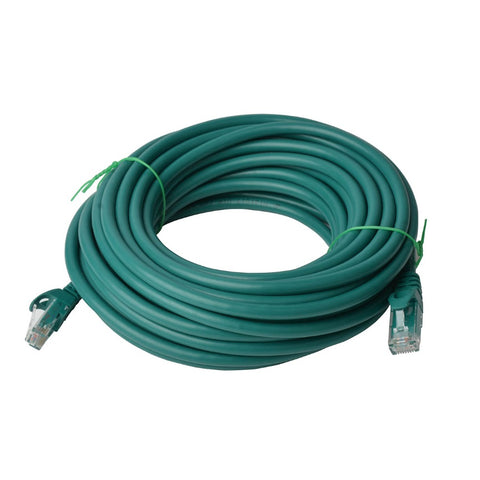 8WARE Cat6a UTP Ethernet Cable 50m Snagless Green V177-L-CB8W-PL6A-50GRN