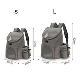 Comfortable hands-free pet carrier backpack with breathable mesh panels and padded shoulder straps, V1341-ZY-3JYFNA49-L-BLACKBLUE