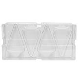 10pcs Baking Cake Box 4 Grid Triangular Transparent Material Cake Box for Dessert Bakery V1294-YM0721-3118210047611