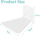 Invisible Floating Bookshelf - Modern White Wall Mount Metal Shelves for Room, Bedroom Bookcase, V1259-DP01-A-3157