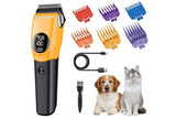 Dog Clipper Low Noise Dog Grooming Kit Rechargeable 3-Speed With LCD Display for Dogs Cats Pets V1263-JX-6106-3
