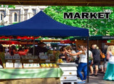 3x3m Pop Up Gazebo Outdoor Tent Folding Marquee Party Camping Market Canopy w/ Side Wall - blue V610-GAR-3X3-SI-BL
