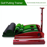 3M Golf Solid Wood Putter Trainer Practice Set Training Mat PRL-95135741YZ