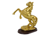 Horse Statue Gold Synthesized Resin Unique Horse Art Figurine for Wine Cabinet Office Leaping Horse V1294-YM0710-3115230125912