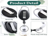 50 Pcs Heavy Duty Retractable Badge Reels Batch ID Badge Holder Retractable Clip Bulk Key Holder V1258-DP02-WO-499