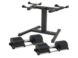 Powertrain Eon Dial Up 72KG Adjustable Dumbbells Pair with Stand - Black DMB-B10-036-2-STD