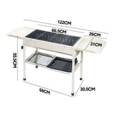 Portable Large Barbecue Charcoal Grill Stove Foldable Kebab Stainless Steel BBQ Grill With 2 Grill V985-PATIOBBQGRILL