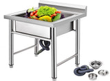 Handmade Sink Non-magnetic Stainless Steel Kitchen Sink Hand Made 1 Compartment 44.4 x 41.9 x 25.4 V952-60X60X80DCBXGSC01V0