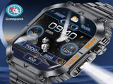 Smartwatch with Flashlight, Compass & Wireless Calling - Health & Fitness Tracker V888-ELOSUNG29079