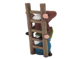 Garden Gnome Statue Resin Ladder Climbing Funny Gnome Garden Statue for Lawn Porch V1294-YM0901-3111240259711