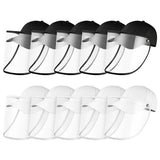 10X Outdoor Protection Hat Anti-Fog Pollution Dust Protective Cap Full Face HD Shield Cover Adult HATADULTBLK-WHTX10