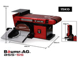BAUMR-AG Bench Belt and Disc Sander Combo, 100mm Linisher 150mm Disc, S1 Rated 400W Brushless V219-SNDBELBMS55A