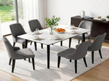 Artiss Dining Chairs Set of 6 Linen Fabric Grey BA-TW-V17-DIN5901-GYX6
