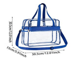 Clear Travel Tote Bag,12x6x12in Stadium Approved Transparent Crossbody with Adjustable V1369-AZ3-W-14654