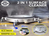 2In1 Surface Cleaner 16.5Inch Undercarriage Washer Pressure Washer Max 4000PSI 1/4 Quick Connector V985-2IN1SURFACECLEANER