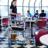 SOGA 2X 3 Tier Food Trolley Portable Kitchen Cart Multifunctional Big Utility Service with wheels FOODCART1522X2