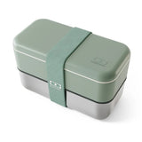 Monbento Mb Sense Original The Two-Tier Metal Food Container Sense Original - Natural Green V398-MO-70460044