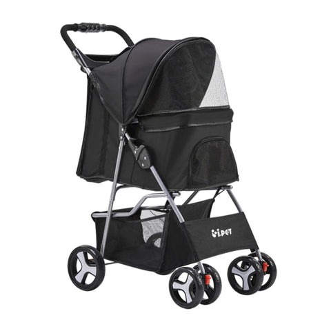 i.Pet 4 Wheel Pet Stroller - Black PET-STROLLER-4WL-BK