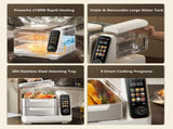 Hoper Layer Electric Food Steamer 16L Large Capacity 10 Second Start 24H Timer Independent Water V940-HG180-01