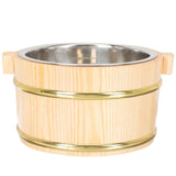 Khaki Wooden Sushi Rice Container, Stainless Steel, Perfect for Storage, Lightweight V1369-AZ3-W-17442