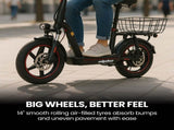 ALPHA Rover Electric Scooter with Seat, 500W 48V 25km/h 30km Range, 14-inch Tyres, Motorised V219-TRNESCAL8KRA