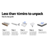 Giselle Bedding 34cm Mattress Bamboo Cover Double MATTRESS-BLACK-DOUBLE