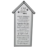 Cat Rules Wall sign 33x66cm V637-11065CAT