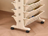 Slim Storage Cart Multi Layer Versatile Dual Sided Slim Rolling Cart Organizer Mobile Shelf for Home V1294-YM0901-3117240227411